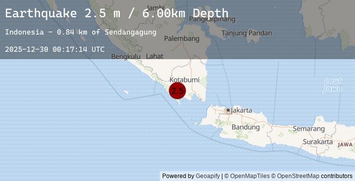 Map of SOUTHERN SUMATRA, INDONESIA