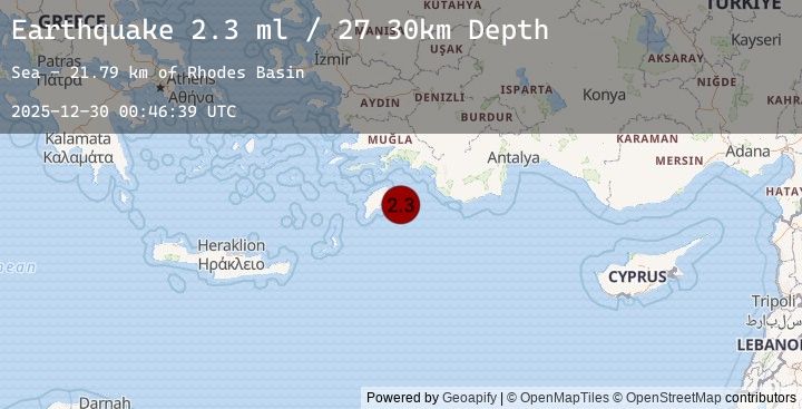 Map of DODECANESE IS.-TURKEY BORDER REG