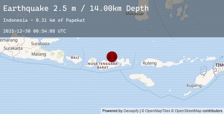 Map of SUMBAWA REGION, INDONESIA