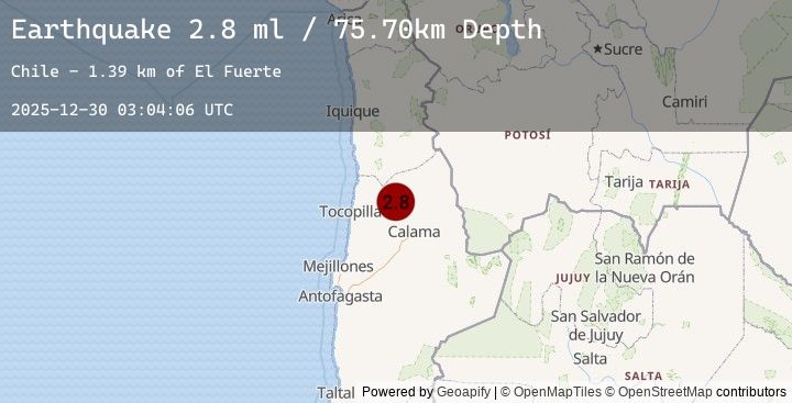 Map of ANTOFAGASTA, CHILE
