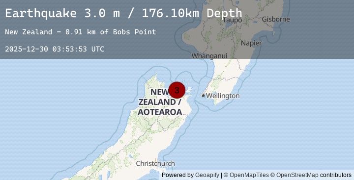 Map of SOUTH ISLAND OF NEW ZEALAND