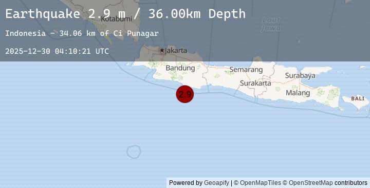 Map of JAVA, INDONESIA