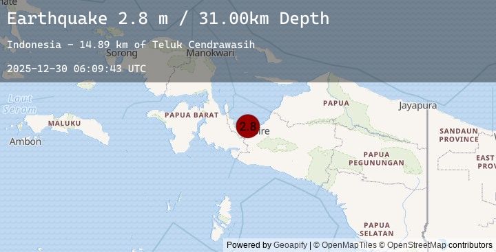 Map of PAPUA, INDONESIA