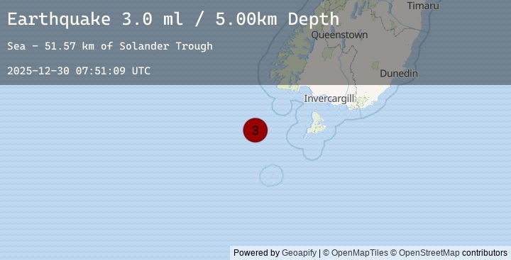 Map of OFF W. COAST OF S. ISLAND, N.Z.