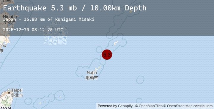 Map of RYUKYU ISLANDS, JAPAN