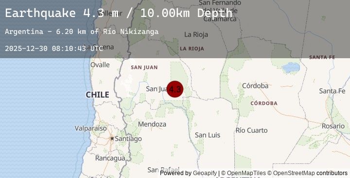 Map of SAN JUAN, ARGENTINA