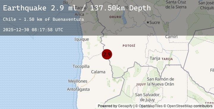 Map of ANTOFAGASTA, CHILE
