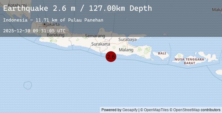 Map of JAVA, INDONESIA