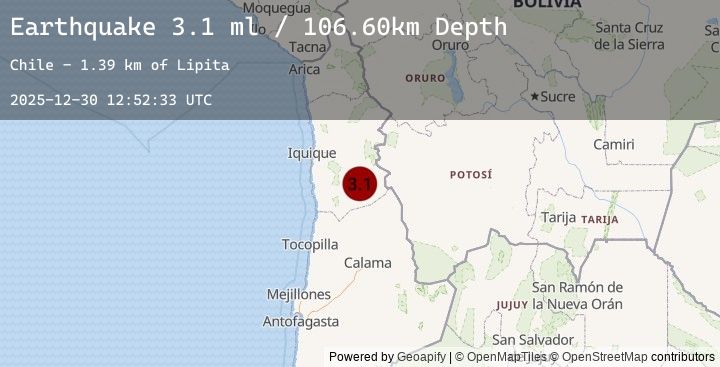 Map of TARAPACA, CHILE