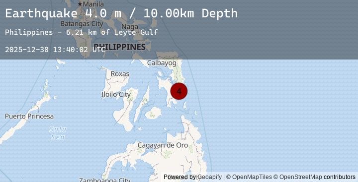 Map of LEYTE, PHILIPPINES
