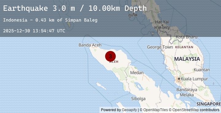 Map of NORTHERN SUMATRA, INDONESIA