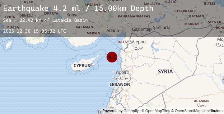Map of NEAR THE COAST OF SYRIA