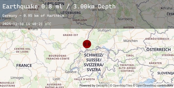 Map of FRANCE-GERMANY BORDER REGION