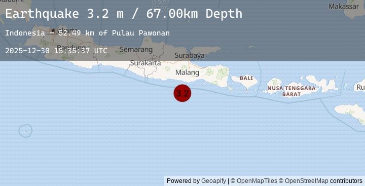 Map of JAVA, INDONESIA