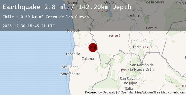 Map of ANTOFAGASTA, CHILE
