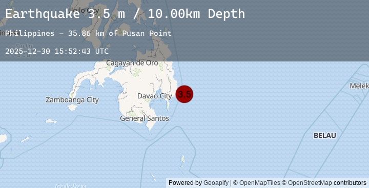Map of MINDANAO, PHILIPPINES