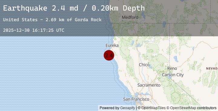 Map of OFFSHORE NORTHERN CALIFORNIA