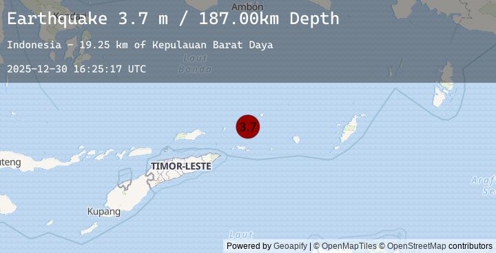 Map of KEPULAUAN BARAT DAYA, INDONESIA