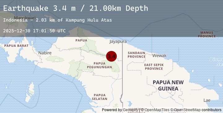 Map of PAPUA, INDONESIA