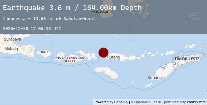 Map of FLORES REGION, INDONESIA