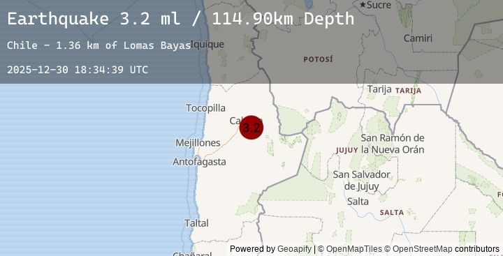 Map of ANTOFAGASTA, CHILE
