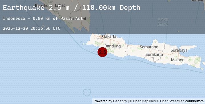 Map of JAVA, INDONESIA