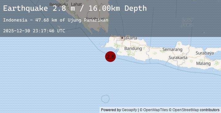 Map of JAVA, INDONESIA