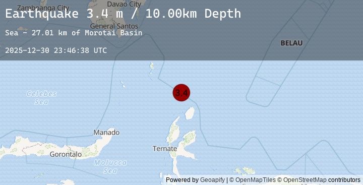 Map of NORTH OF HALMAHERA, INDONESIA