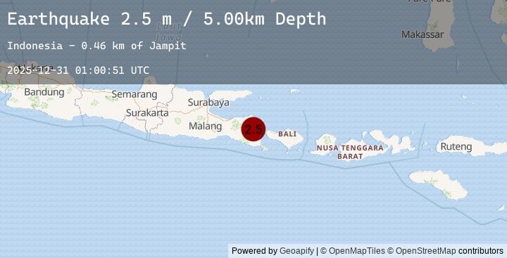 Map of BALI REGION, INDONESIA