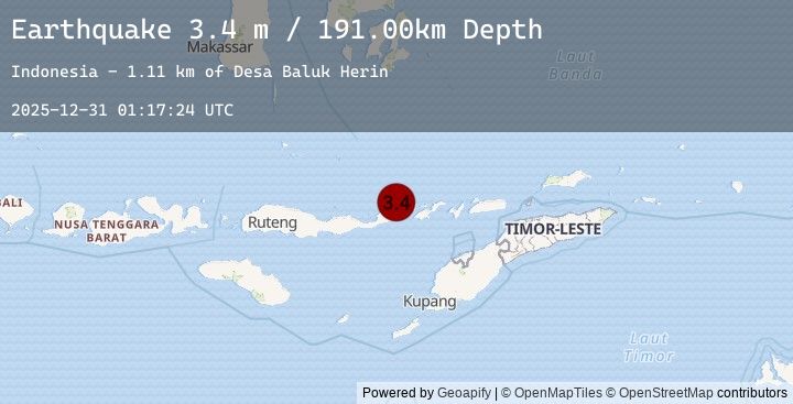 Map of FLORES REGION, INDONESIA