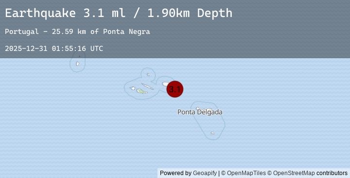 Map of AZORES ISLANDS, PORTUGAL