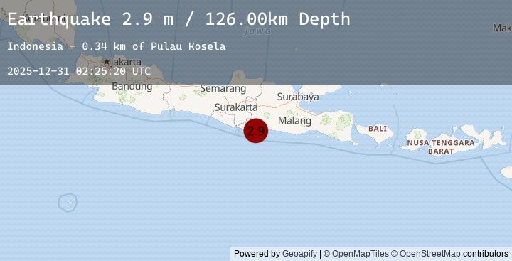 Map of JAVA, INDONESIA