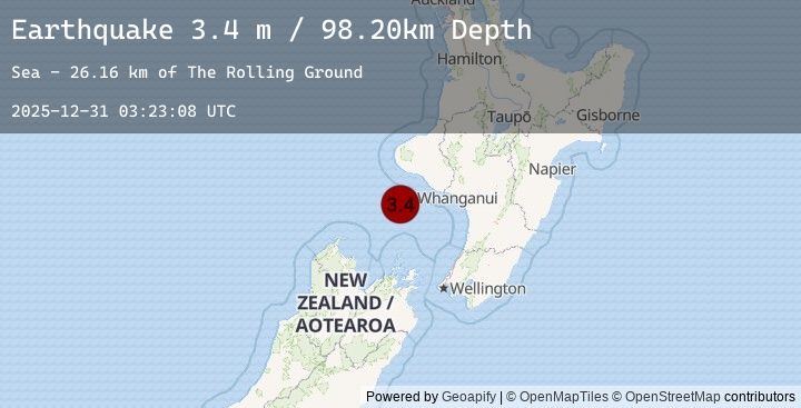 Map of COOK STRAIT, NEW ZEALAND