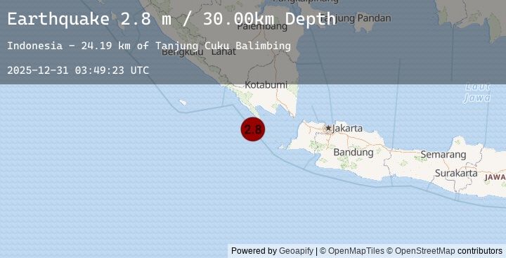 Map of SUNDA STRAIT, INDONESIA