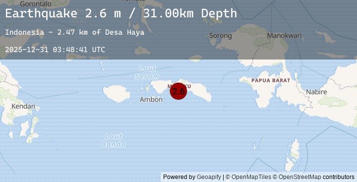 Map of SERAM, INDONESIA