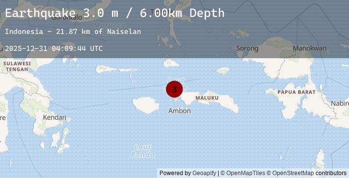 Map of CERAM SEA, INDONESIA