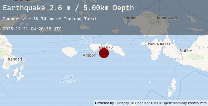 Map of SERAM, INDONESIA