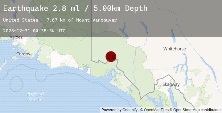 Map of SOUTHERN YUKON TERRITORY, CANADA