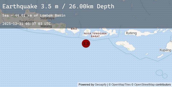 Map of LOMBOK REGION, INDONESIA