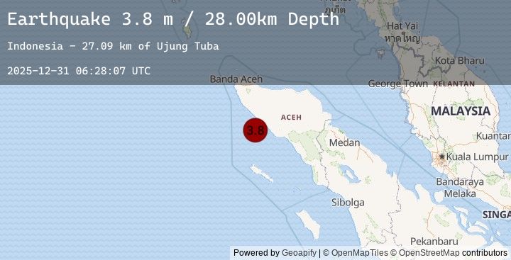Map of OFF W COAST OF NORTHERN SUMATRA