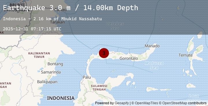 Map of MINAHASA, SULAWESI, INDONESIA