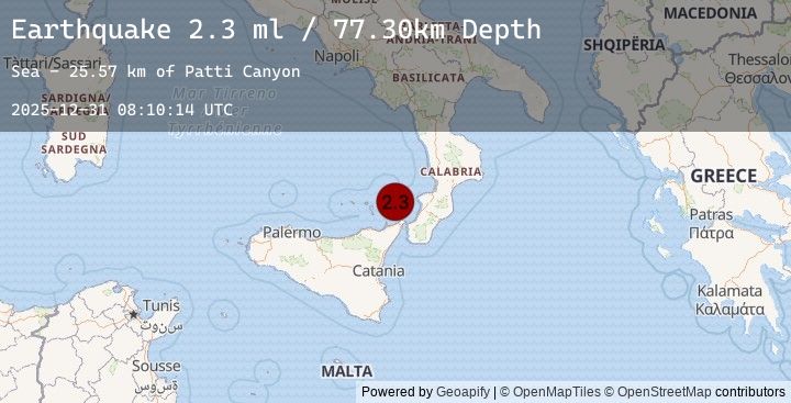 Map of SICILY, ITALY