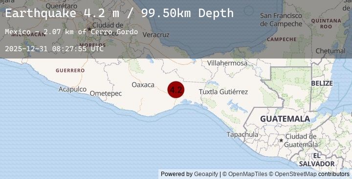 Map of OAXACA, MEXICO