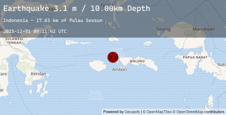 Map of CERAM SEA, INDONESIA