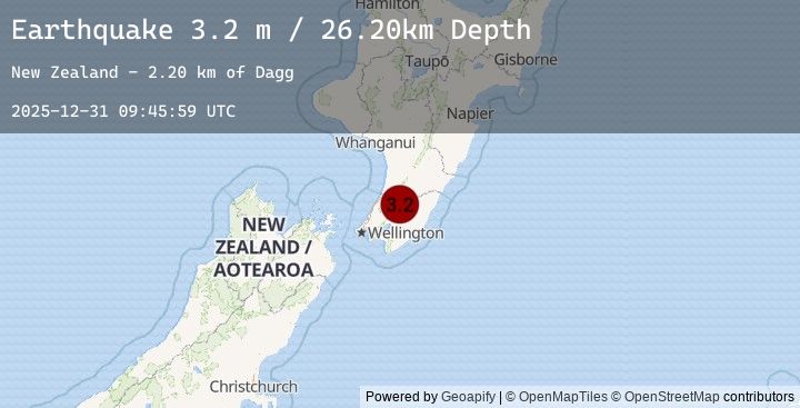 Map of NORTH ISLAND OF NEW ZEALAND