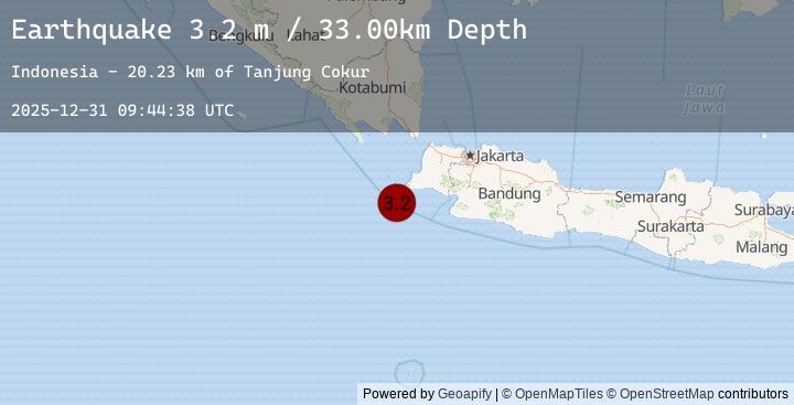 Map of JAVA, INDONESIA
