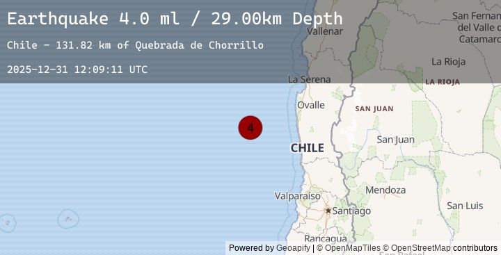 Map of OFF COAST OF COQUIMBO, CHILE