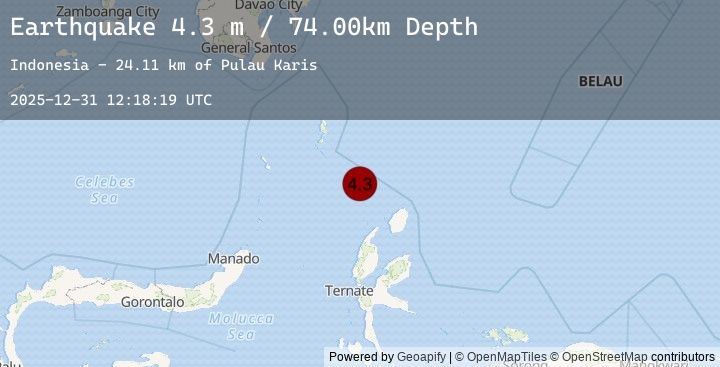 Map of KEPULAUAN TALAUD, INDONESIA