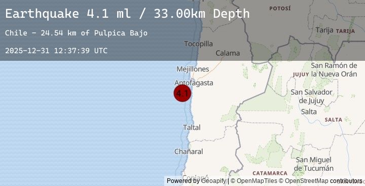 Map of OFFSHORE ANTOFAGASTA, CHILE