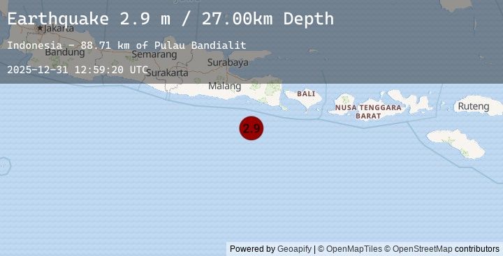 Map of SOUTH OF JAVA, INDONESIA